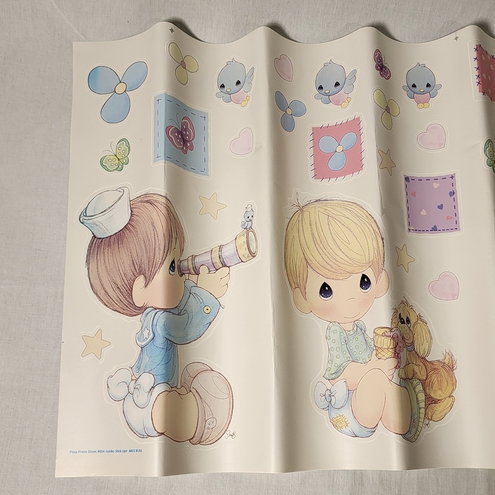 Precious Moments Jumbo Reusable Wall Decor Stick-Ups #604 Baby Collection 2001